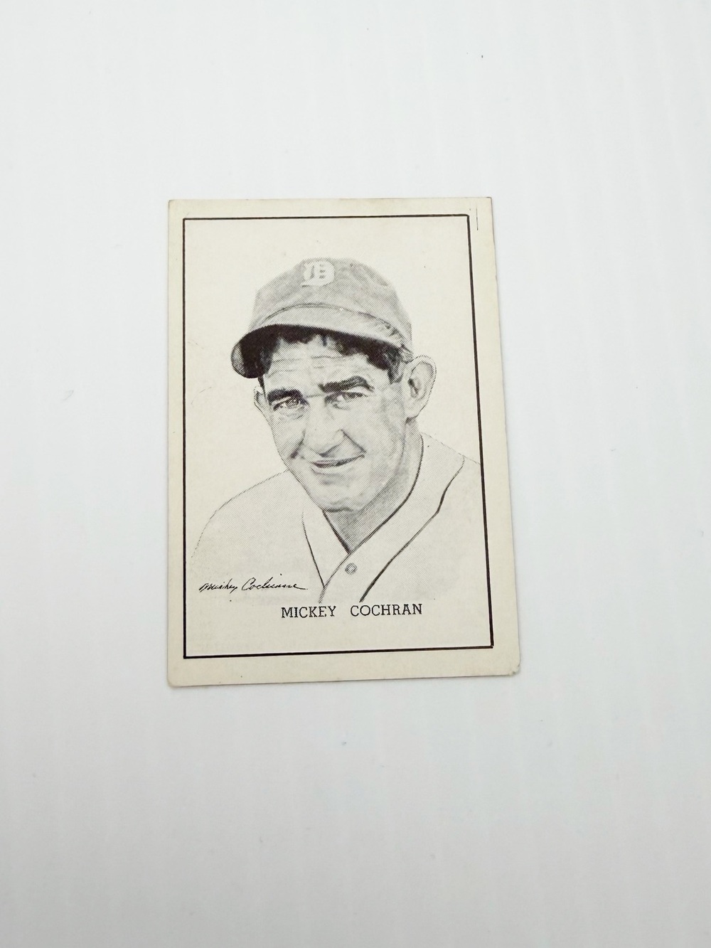 Vintage 1950 Callahan Hall of Fame Mickey Cochran Incorrect Name Card